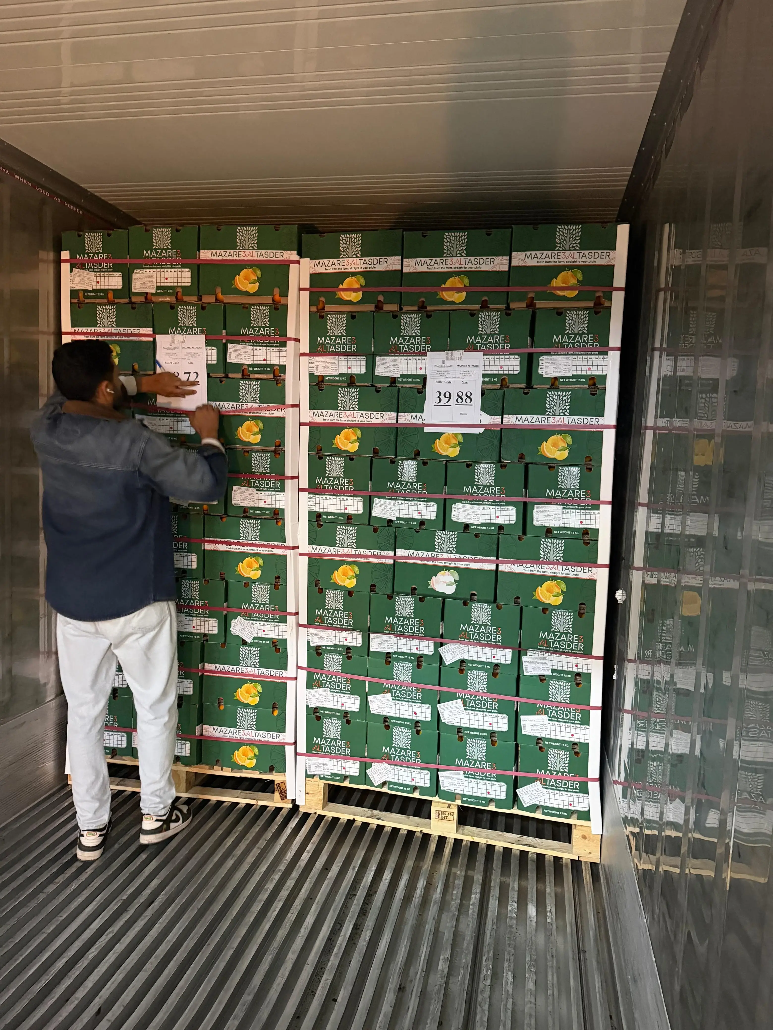 Loading containers at warehouse